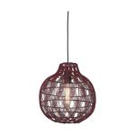 Good&Mojo Lampa Wisząca Mendoza Bambus Burgundy S | Nadaje Się Do 1x E27 