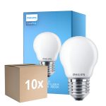 Opakowanie 10x Philips Corepro LED Lustre E27 Piłka Matowy 6.5W 806lm - 840 Zimna Biel | Zamienne 60W