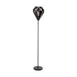 Eglo Lampa podłogowa Carlton 5 Stal Czarny | IP20 - Nadaje Się Do 1x E27 