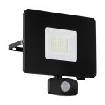 Eglo Światło Ścienne Faedo 3 Aluminium Czarny 31W 3400lm - 850 Zimna Biel | IP44 - Czujnik Ruchu