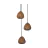 Ledvance Decor Papier Drop Tynk/Stal Lampa Wisząca Beige | Nadaje Się Do 3X E27