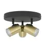 Eglo Lampa sufitowa Consuma 1 Stal Czarny Złoty | IP44 - Nadaje Się Do 3x GU10 