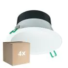 Opakowanie 4x Philips LED Downlight Coreline DN142B Aluminium Valkoinen 11W 1200lm 60D - 830 Ciepła Biel | Aukko 155mm - IP20 - Valkoinen Reflektor