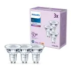 Opakowanie 3x Philips LED Spot GU10 PAR16 5W 390lm 36D - 840 Zimna Biel